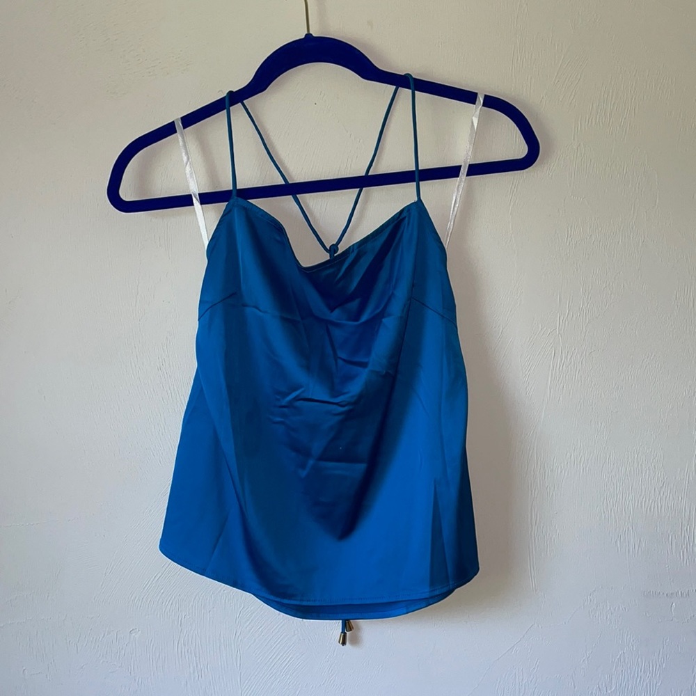 Daphne Blue Cowl Neck Top